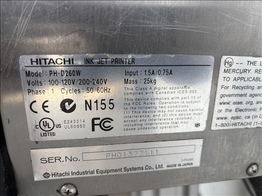 Hitachi PH-D260W Inkjet printer - Machine d'emballage et de conditionnement: photos 4 Hitachi PH-D260W Inkjet printer - Machine d'emballage et de conditionnement: photos 4
