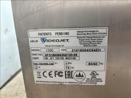 Videojet 1580 Inkjet Coder - Machine d'emballage et de conditionnement: photos 4 Videojet 1580 Inkjet Coder - Machine d'emballage et de conditionnement: photos 4