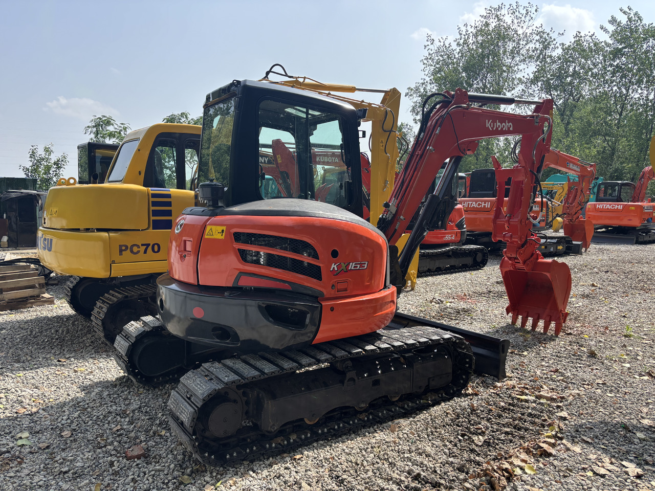 KUBOTA KX163 Carrying a thumb clip. - Mini pelle: photos 2 KUBOTA KX163 Carrying a thumb clip. - Mini pelle: photos 2