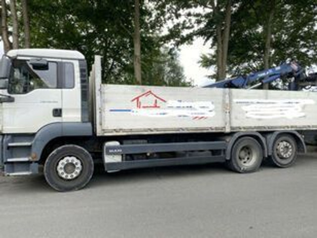 MAN 26.320 Pritsche mit Kran Tirre 170 - Camion plateau, Camion grue: photos 1 MAN 26.320 Pritsche mit Kran Tirre 170 - Camion plateau, Camion grue: photos 1