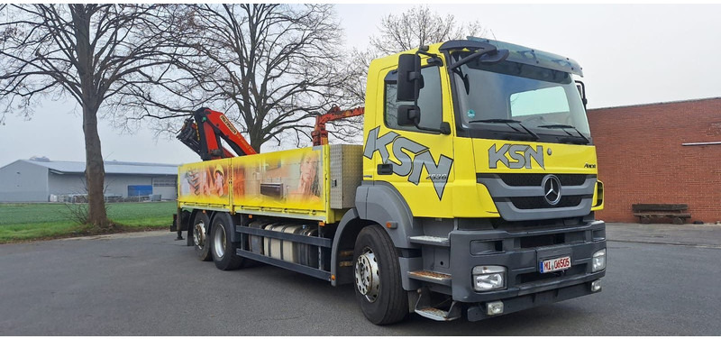 Mercedes-Benz 2636 Axor 3-Achser 6x2 mit Kran PK14002+Funk - Camion plateau, Camion grue: photos 1 Mercedes-Benz 2636 Axor 3-Achser 6x2 mit Kran PK14002+Funk - Camion plateau, Camion grue: photos 1