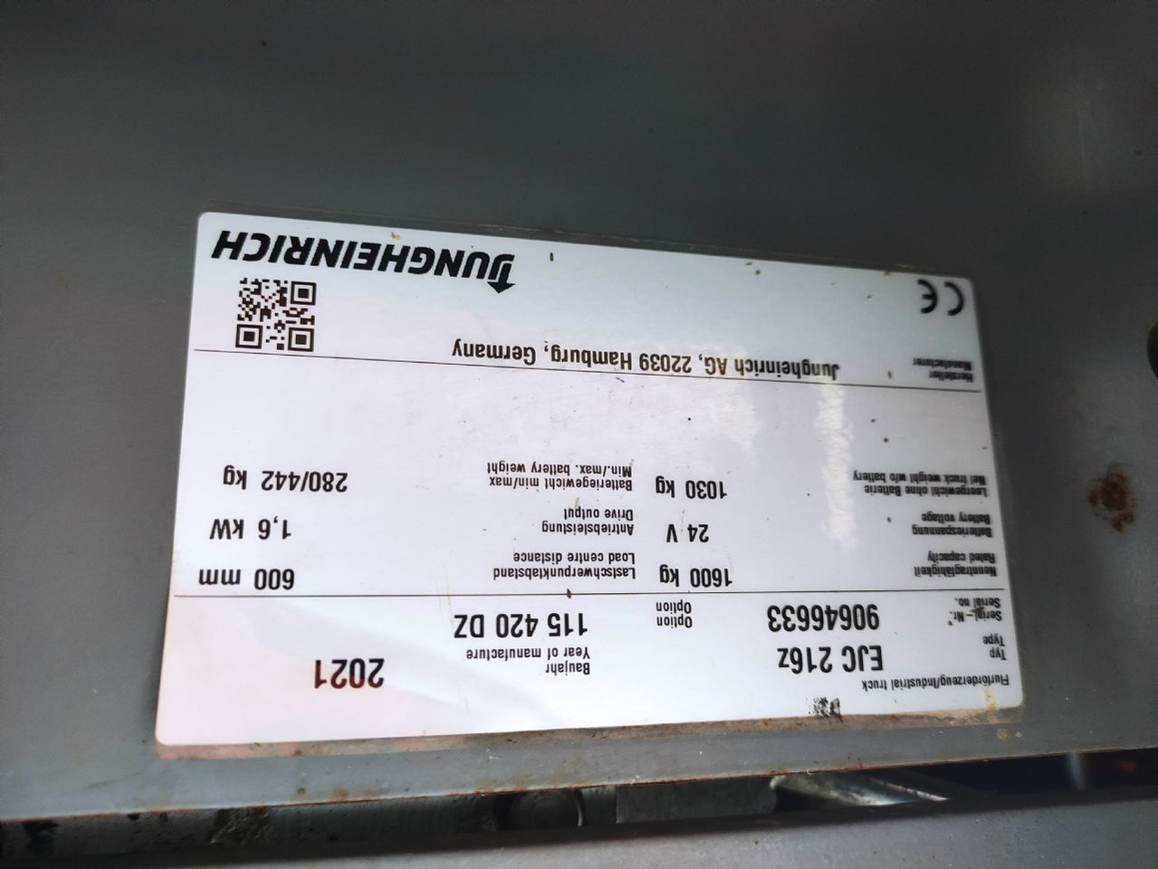 Jungheinrich EJC 216 Z - Gerbeur: photos 5 Jungheinrich EJC 216 Z - Gerbeur: photos 5