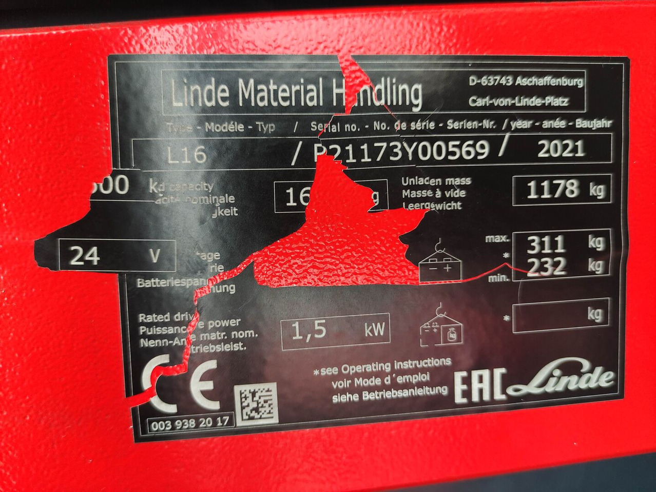 Linde L16i-1173 - Gerbeur: photos 5 Linde L16i-1173 - Gerbeur: photos 5