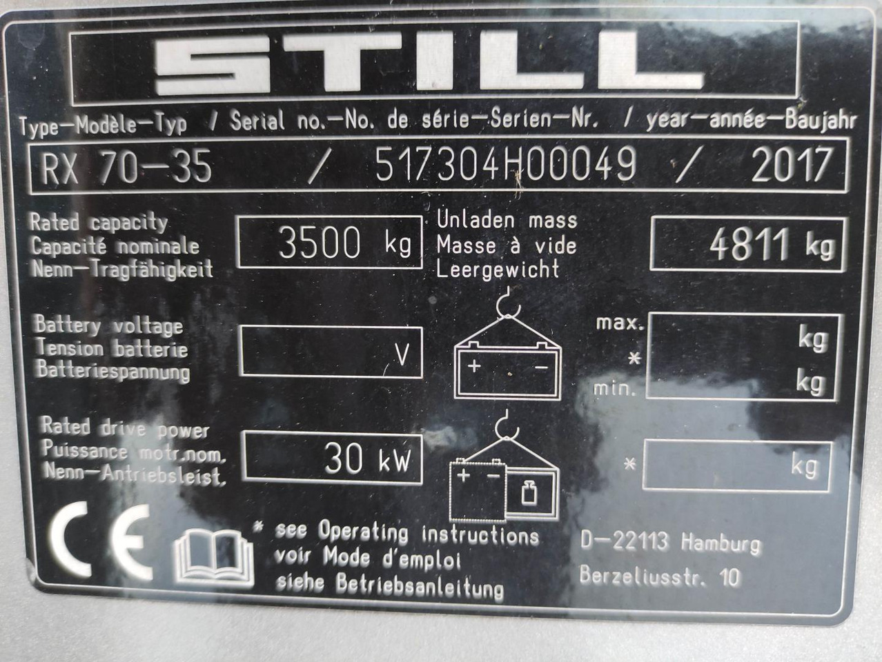 Chariot élévateur diesel Still RX70-35: photos 6 Chariot élévateur diesel Still RX70-35: photos 6
