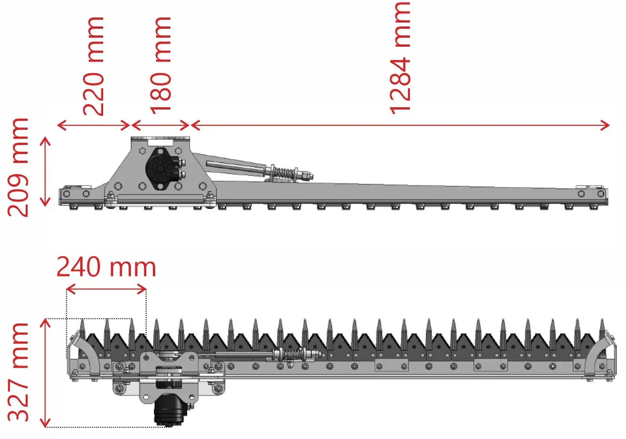 Hydrauliczne nożyce do żywopłotu Jansen FMB-180, Hydrauliczna listwa tnąca - Broyeur à axe horizontal: photos 4 Hydrauliczne nożyce do żywopłotu Jansen FMB-180, Hydrauliczna listwa tnąca - Broyeur à axe horizontal: photos 4