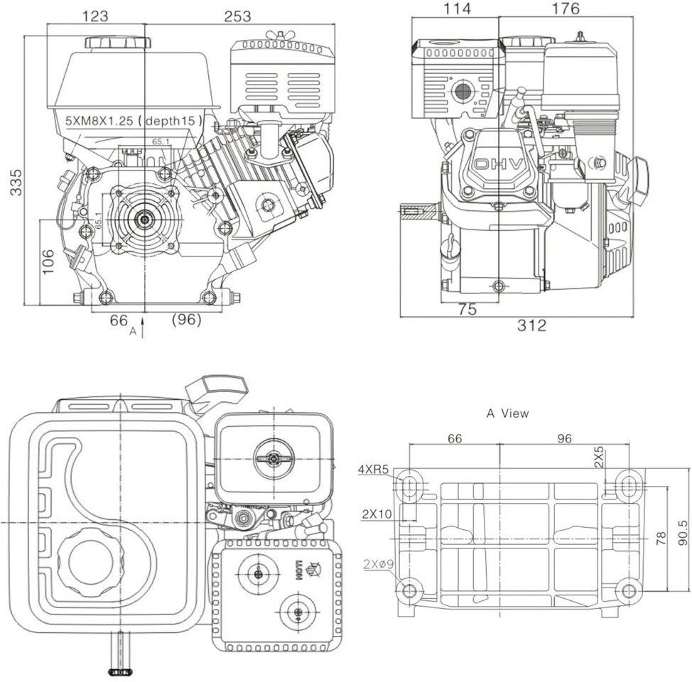 Moteur neuf Silnik benzynowy Loncin G200F-R  Wał 19.05 mm: photos 6
