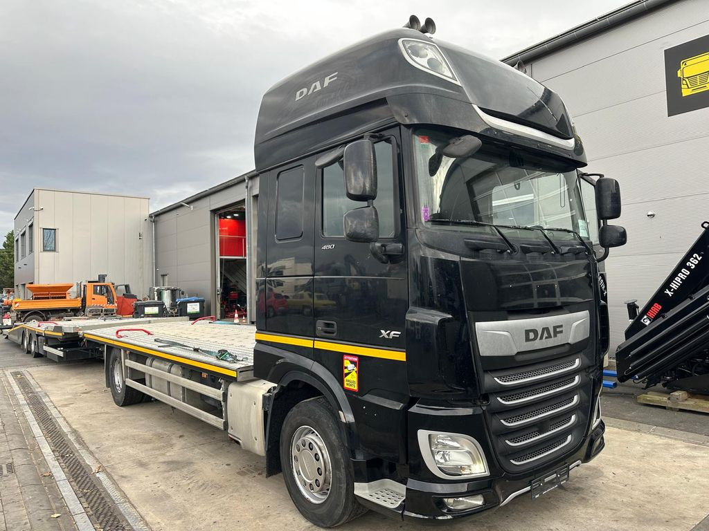 DAF 480FA*Flachzug*Aufstellbühne*VDI2700*Top! - Camion porte-voitures: photos 2 DAF 480FA*Flachzug*Aufstellbühne*VDI2700*Top! - Camion porte-voitures: photos 2