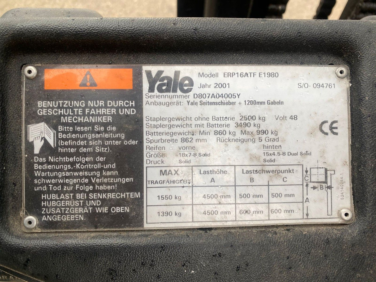Yale Stapler ERP16ATF E1980 48Volt 1550kg - Chariot élévateur électrique: photos 2 Yale Stapler ERP16ATF E1980 48Volt 1550kg - Chariot élévateur électrique: photos 2