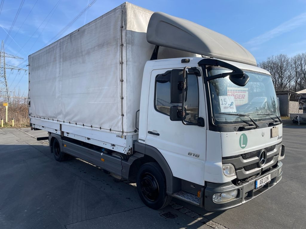 Mercedes-Benz Atego 818 4x2 Pritsche+Plane/LBW/BärCargoliftEU5 - Véhicule utilitaire plateau baché: photos 1 Mercedes-Benz Atego 818 4x2 Pritsche+Plane/LBW/BärCargoliftEU5 - Véhicule utilitaire plateau baché: photos 1