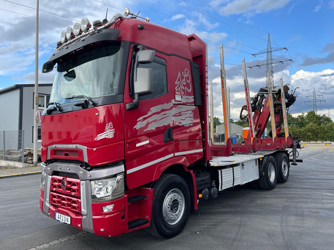 Renault T520 6x2 Kurzholz/PALFINGER/E120Z/VOLVO-ENGINE - Camion grumier, Camion grue: photos 3 Renault T520 6x2 Kurzholz/PALFINGER/E120Z/VOLVO-ENGINE - Camion grumier, Camion grue: photos 3