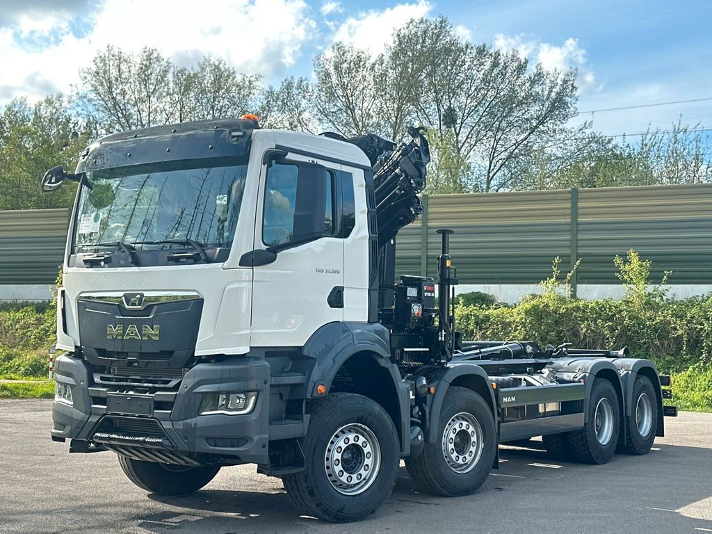 MAN TGS 35.520 8x4 Abrollkipper + Kran HIAB 228-6 - Camion ampliroll, Camion grue: photos 3 MAN TGS 35.520 8x4 Abrollkipper + Kran HIAB 228-6 - Camion ampliroll, Camion grue: photos 3