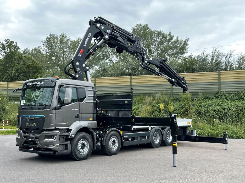 MAN TGS 35.520 8x4 BL HIAB X-HiPro858E-8 & Jib150x-6 - Camion grue, Camion plateau: photos 1 MAN TGS 35.520 8x4 BL HIAB X-HiPro858E-8 & Jib150x-6 - Camion grue, Camion plateau: photos 1