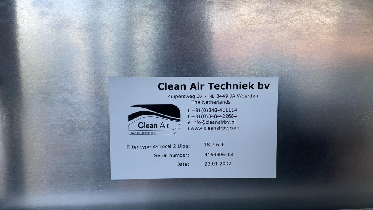 Clean Air LAF Laminaire Airflow Kast (B) - Équipement CVC: photos 3 Clean Air LAF Laminaire Airflow Kast (B) - Équipement CVC: photos 3
