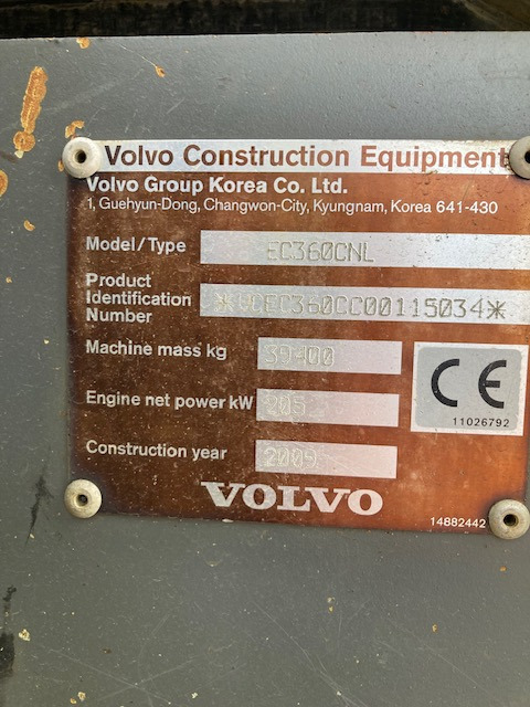 Pelle sur chenilles VOLVO EC360 CNL - Pelle sur chenille: photos 5 Pelle sur chenilles VOLVO EC360 CNL - Pelle sur chenille: photos 5