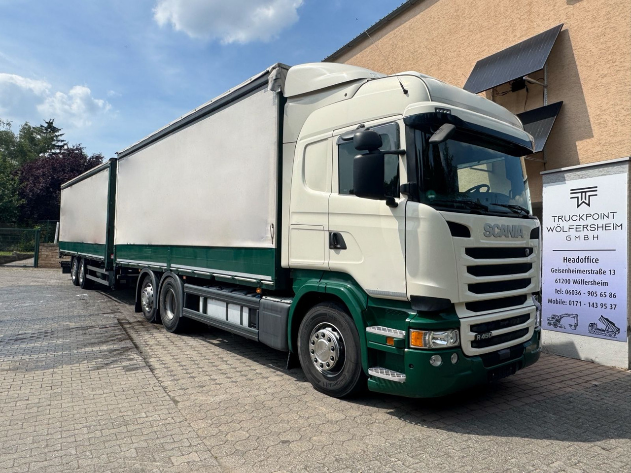 Scania R450/Kupplungspedal/6x2/2xBett/Top-Zustand! - Camion à rideaux coulissants: photos 1 Scania R450/Kupplungspedal/6x2/2xBett/Top-Zustand! - Camion à rideaux coulissants: photos 1