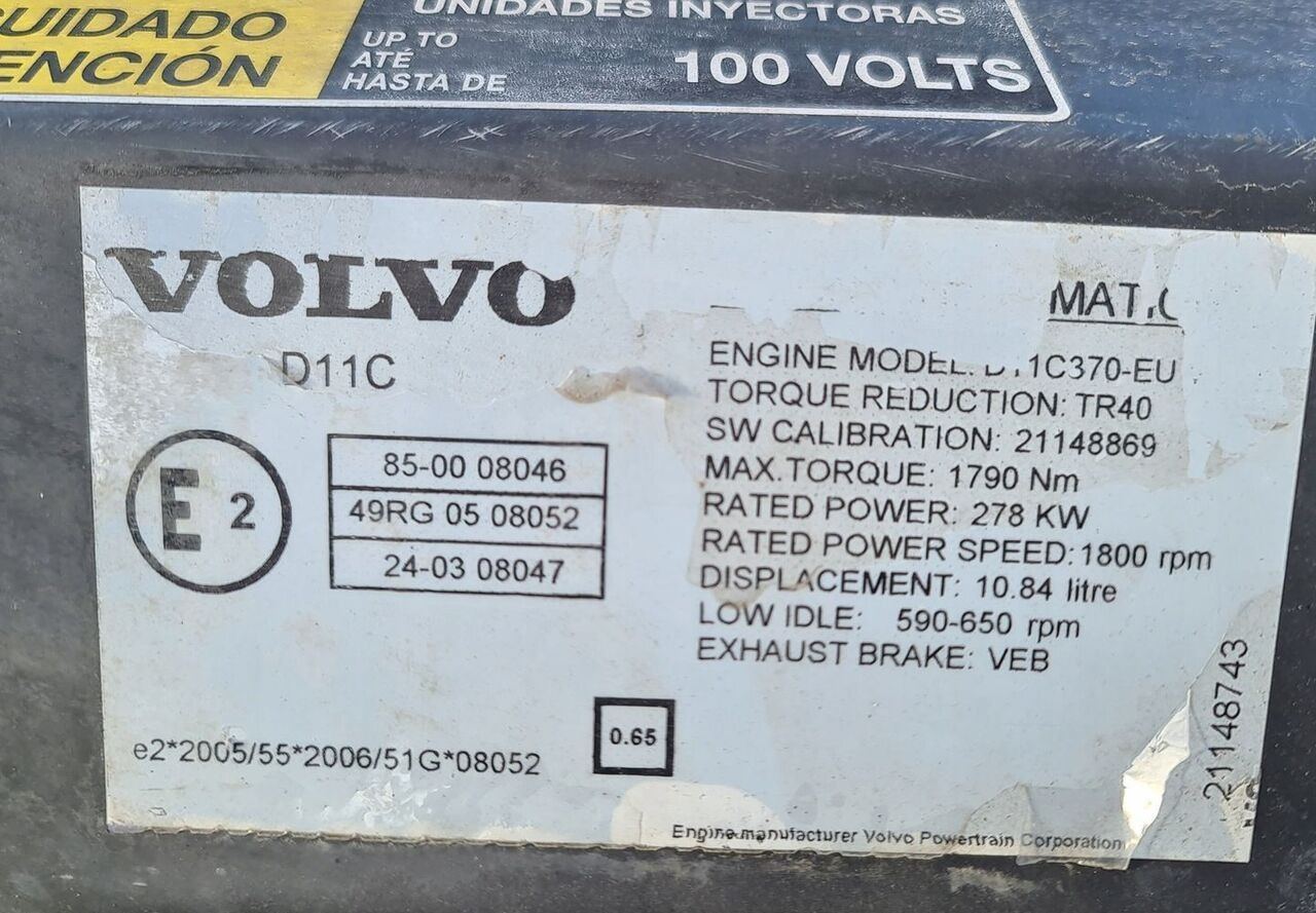 Volvo D11C 370 410 450 VOLVO Volvo FMX - Moteur pour Camion: photos 2 Volvo D11C 370 410 450 VOLVO Volvo FMX - Moteur pour Camion: photos 2