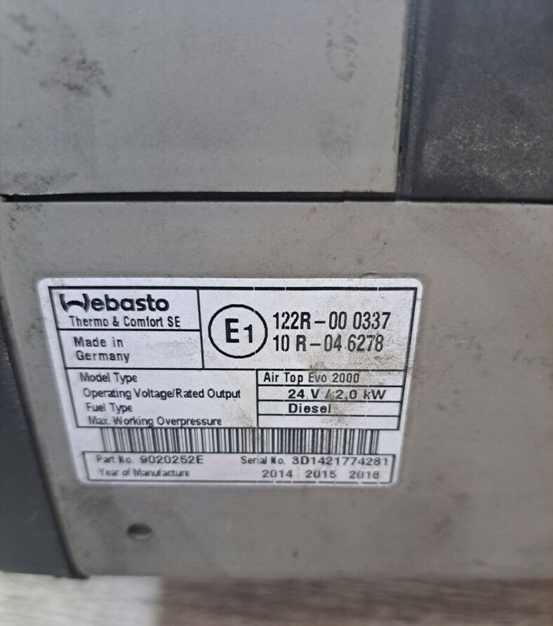 Webasto Renault GAMA RANGE T - Chauffage/ Ventilation pour Camion: photos 3 Webasto Renault GAMA RANGE T - Chauffage/ Ventilation pour Camion: photos 3