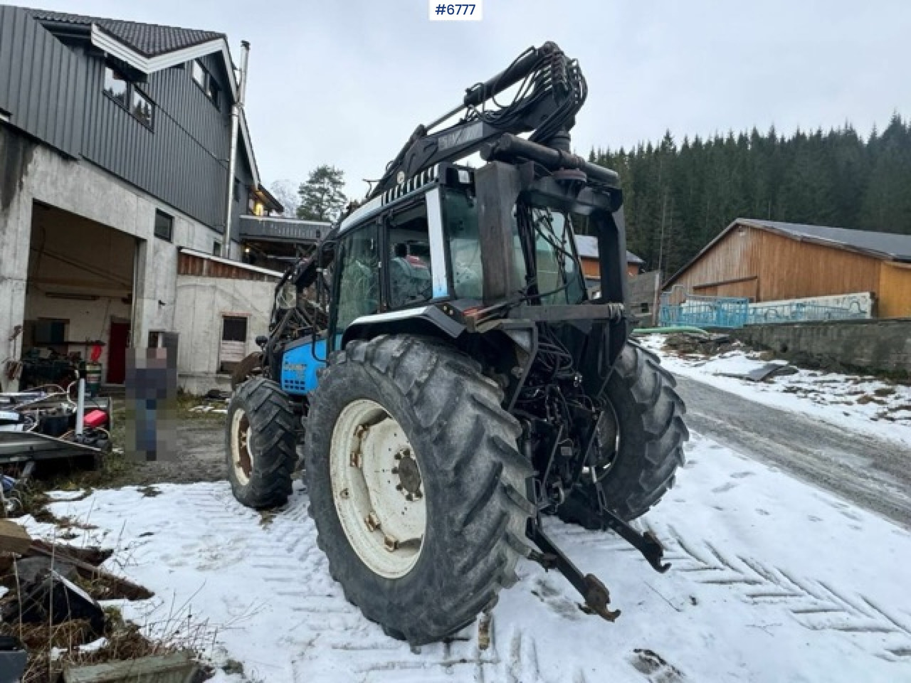 Tracteur agricole 1993 Valmet 8100 with Hiab FMV crane and log trailer: photos 8 Tracteur agricole 1993 Valmet 8100 with Hiab FMV crane and log trailer: photos 8