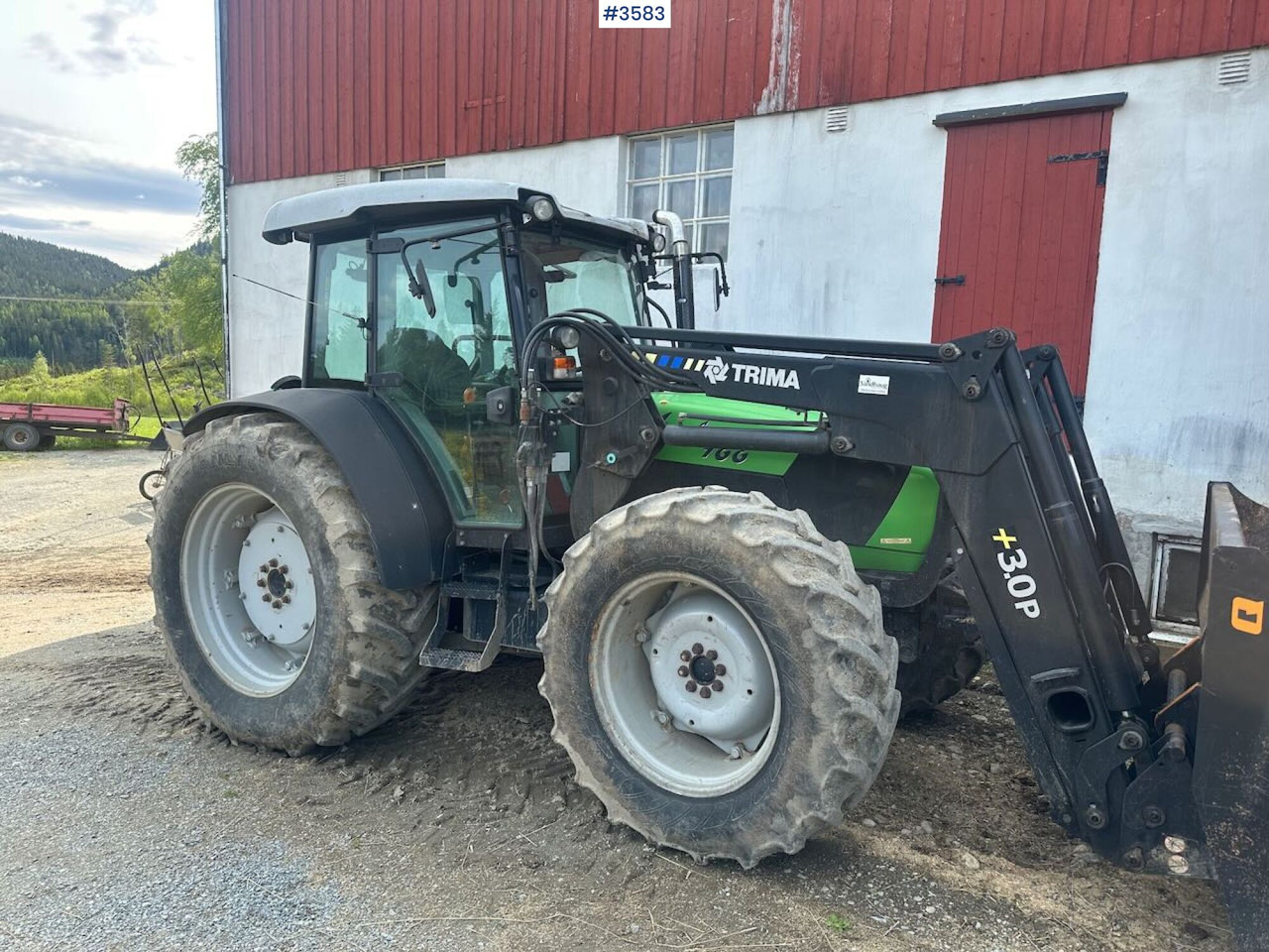 2008 Deutz-Fahr Agrofarm 100 traktor w/ Trima Front loader. See hours! - Tracteur agricole: photos 1 2008 Deutz-Fahr Agrofarm 100 traktor w/ Trima Front loader. See hours! - Tracteur agricole: photos 1