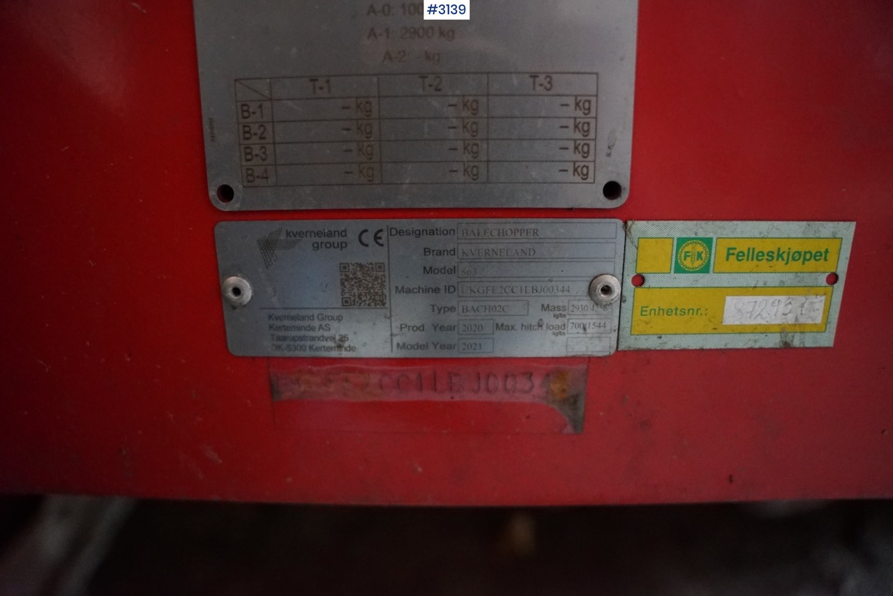 Matériel de fenaison 2020 Kverneland 863 bale cutter: photos 13