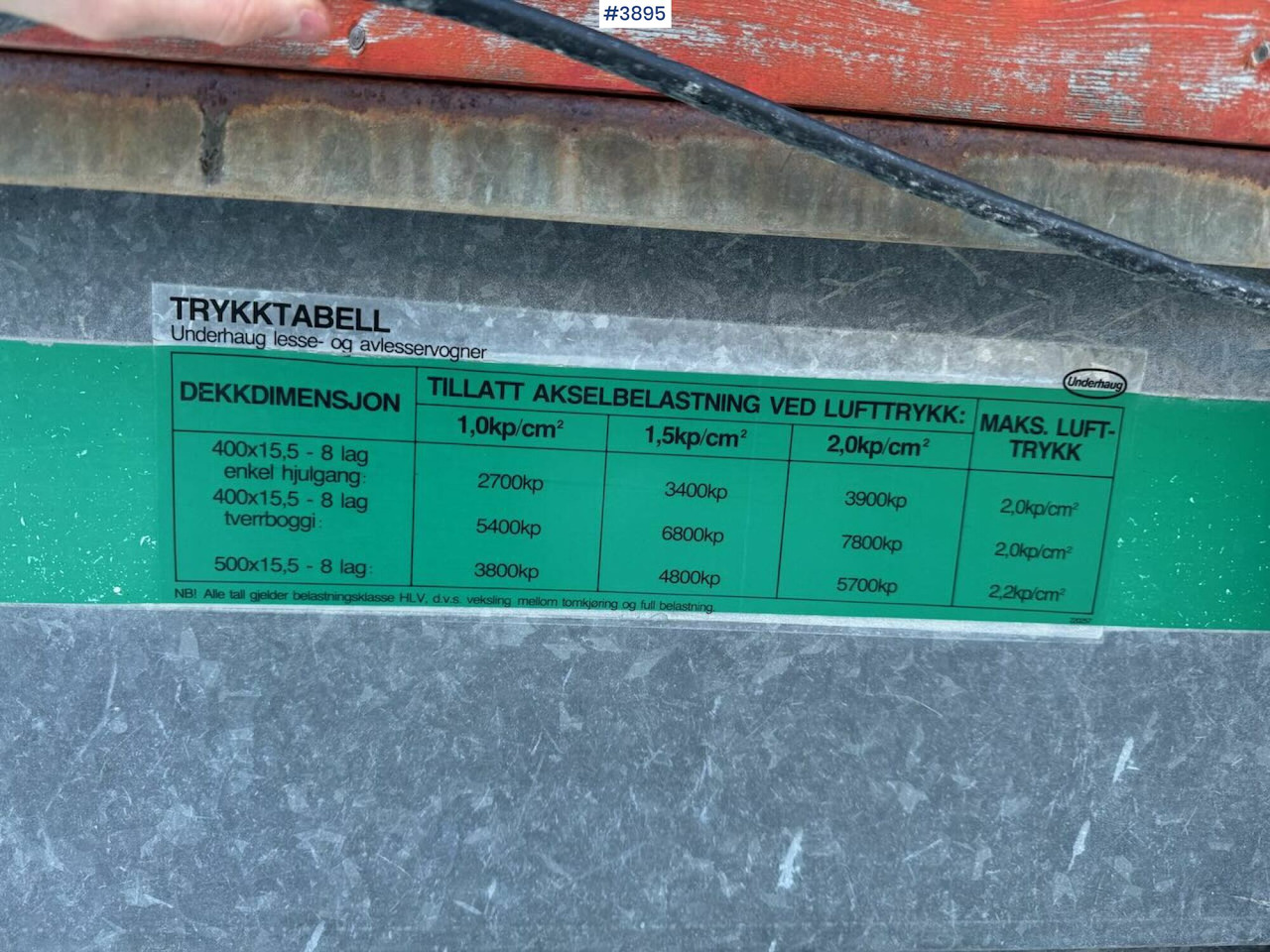 Matériel de fenaison Underhaug 7000 unloader wagon: photos 12 Matériel de fenaison Underhaug 7000 unloader wagon: photos 12