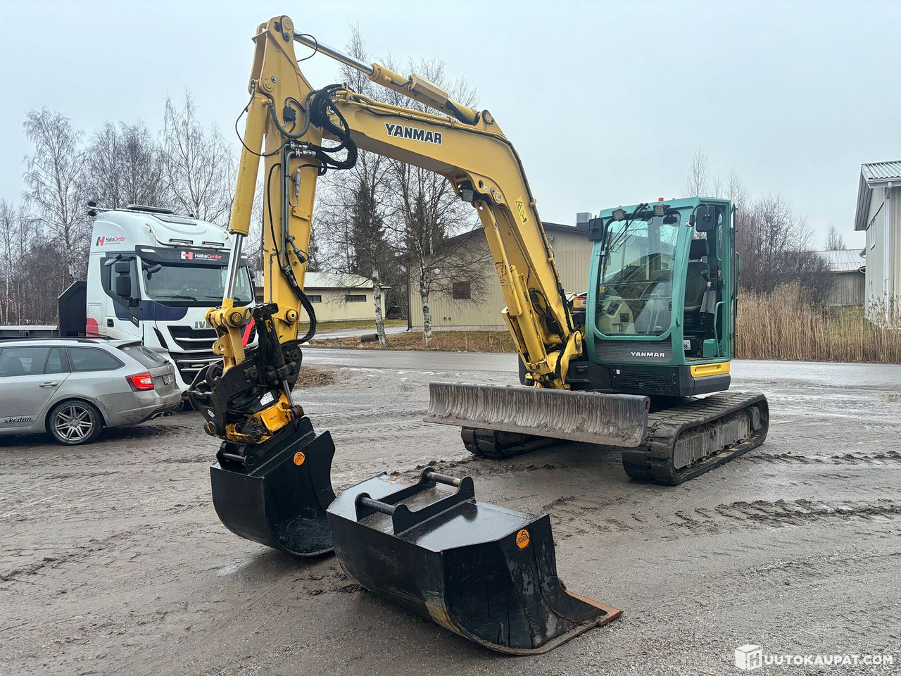 Yanmar VIO80-1 excavator + Engcon with two buckets., Ylivieska - Mini pelle: photos 1 Yanmar VIO80-1 excavator + Engcon with two buckets., Ylivieska - Mini pelle: photos 1
