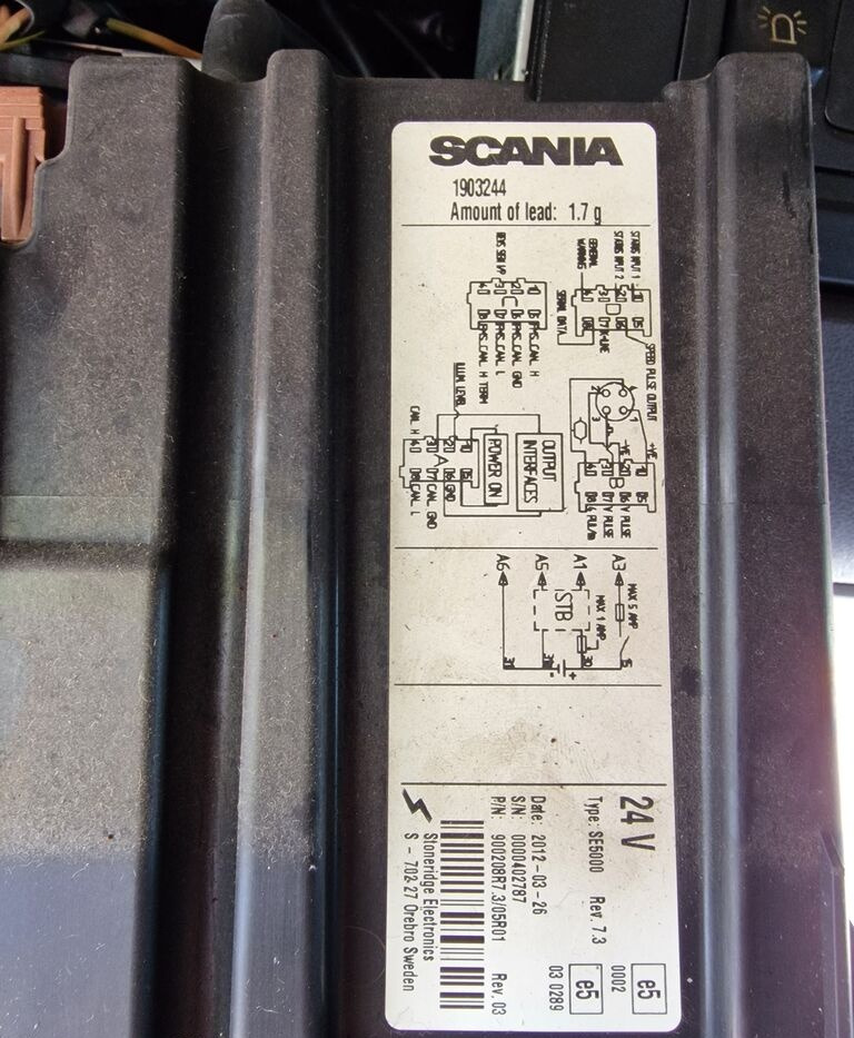 Scania REV 7.3 1903244 Scania REV 7.3 1903244 truck - Chronotachygraphe pour Camion: photos 2 Scania REV 7.3 1903244 Scania REV 7.3 1903244 truck - Chronotachygraphe pour Camion: photos 2