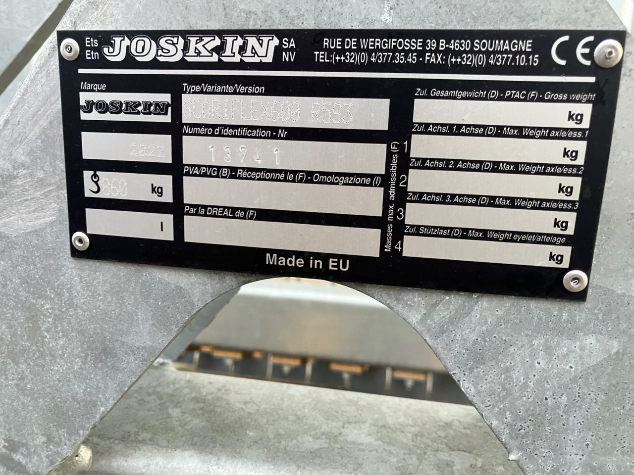 Joskin SCARIFLEX 600 R5S3 - Herse: photos 2 Joskin SCARIFLEX 600 R5S3 - Herse: photos 2