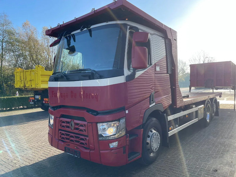 Renault T 460 / VOLLEDIG LUCHT GEVEERD / ALU VELGEN / HANDGESCHAKELD / LOW KM / - Camion plateau: photos 3 Renault T 460 / VOLLEDIG LUCHT GEVEERD / ALU VELGEN / HANDGESCHAKELD / LOW KM / - Camion plateau: photos 3