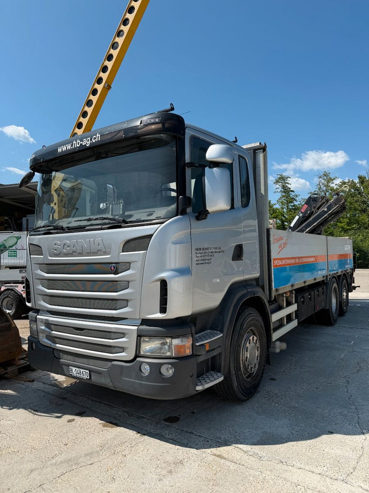 Scania G440 Brücke mit Ladekran - Camion plateau, Camion grue: photos 2 Scania G440 Brücke mit Ladekran - Camion plateau, Camion grue: photos 2