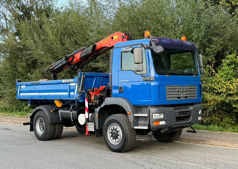 MAN * MAN 18 280 * Kiper Wywrotka * 4x4 * HDS Palfinger 120 STAN BARDZO DOBRY * Sprowadzony - Camion benne: photos 2 MAN * MAN 18 280 * Kiper Wywrotka * 4x4 * HDS Palfinger 120 STAN BARDZO DOBRY * Sprowadzony - Camion benne: photos 2