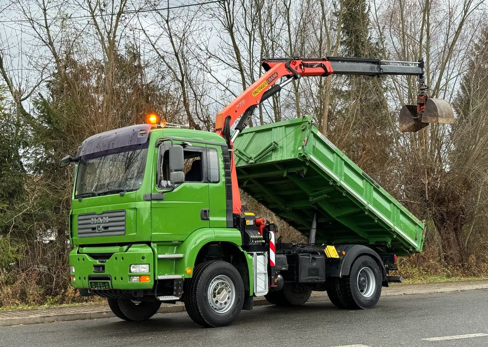 MAN * MAN TGA 18-360 * Kiper Wywrotka * 4x2 * Kran Palfinger PK 9501 Sprowadzony - Camion benne: photos 1 MAN * MAN TGA 18-360 * Kiper Wywrotka * 4x2 * Kran Palfinger PK 9501 Sprowadzony - Camion benne: photos 1