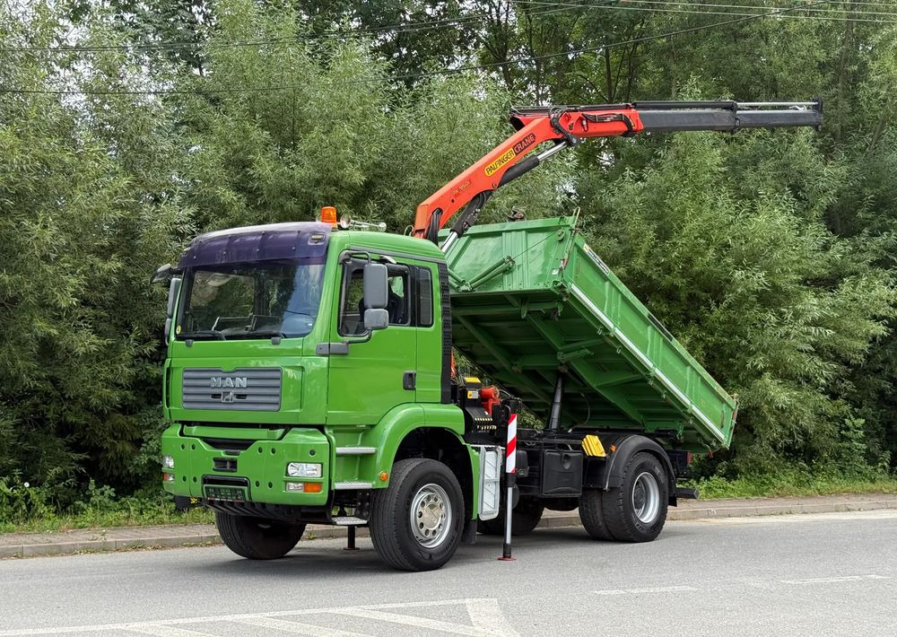 MAN * MAN TGA 18-360 * Kiper Wywrotka * 4x2 * Kran Palfinger PK 9501 Sprowadzony - Camion benne: photos 1 MAN * MAN TGA 18-360 * Kiper Wywrotka * 4x2 * Kran Palfinger PK 9501 Sprowadzony - Camion benne: photos 1