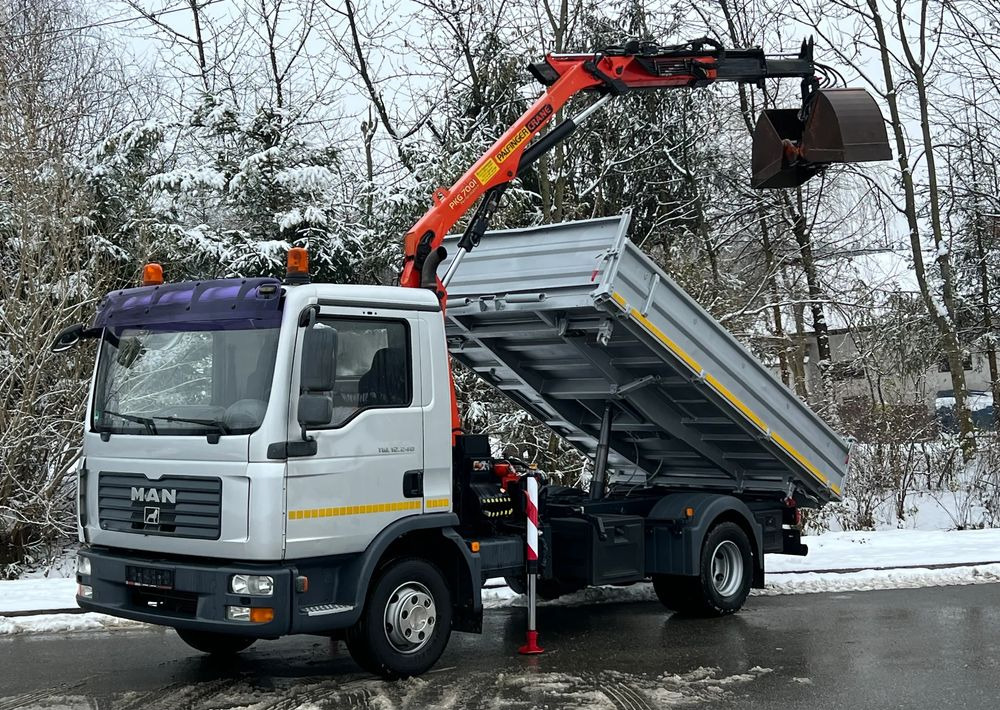 Camion benne MAN MAN TGL 12-240 Kiper Wywrotka 4x2 Kran PALFINGER PK 12500 BARDZO DOBRY STAN: photos 19 Camion benne MAN MAN TGL 12-240 Kiper Wywrotka 4x2 Kran PALFINGER PK 12500 BARDZO DOBRY STAN: photos 19