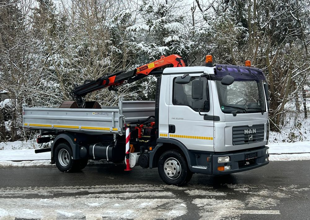 MAN MAN TGL 12-240 Kiper Wywrotka 4x2 Kran PALFINGER PK 12500 BARDZO DOBRY STAN - Camion benne: photos 2 MAN MAN TGL 12-240 Kiper Wywrotka 4x2 Kran PALFINGER PK 12500 BARDZO DOBRY STAN - Camion benne: photos 2