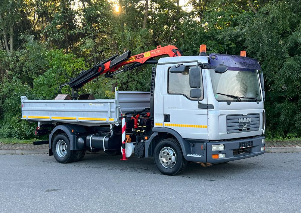 MAN MAN TGL 12-240 Kiper Wywrotka 4x2 Kran PALFINGER PK 12500 BARDZO DOBRY STAN - Camion benne: photos 2 MAN MAN TGL 12-240 Kiper Wywrotka 4x2 Kran PALFINGER PK 12500 BARDZO DOBRY STAN - Camion benne: photos 2