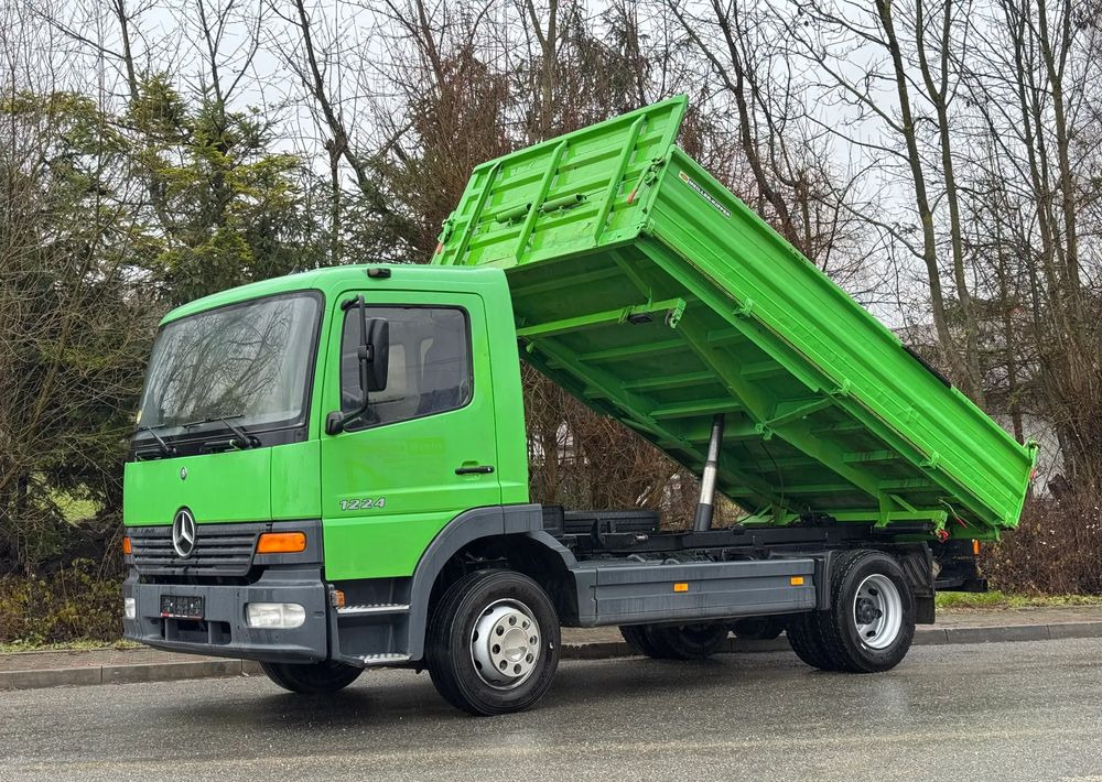 Camion benne Mercedes-Benz * MERCEDES ATEGO 1224 KIPER * WYWROTKA MEILLER x3 BARDZO DOBRY STAN: photos 1