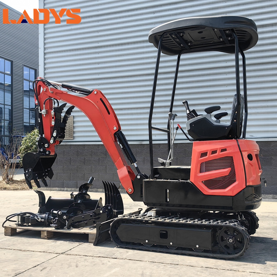 LADYS Mini Excavator Digger Miniexcavadora EPA Kubota Engine Chinese LADYS DY18 Mini Excavator For Sale With Mini Excavator Attachment Set - Mini pelle: photos 1 LADYS Mini Excavator Digger Miniexcavadora EPA Kubota Engine Chinese LADYS DY18 Mini Excavator For Sale With Mini Excavator Attachment Set - Mini pelle: photos 1