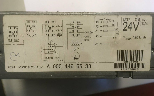 VDO VDO Kienzle Fahrtenschreiber 1324 Tacho Tachometer 24V - Système électrique pour Bus: photos 2 VDO VDO Kienzle Fahrtenschreiber 1324 Tacho Tachometer 24V - Système électrique pour Bus: photos 2