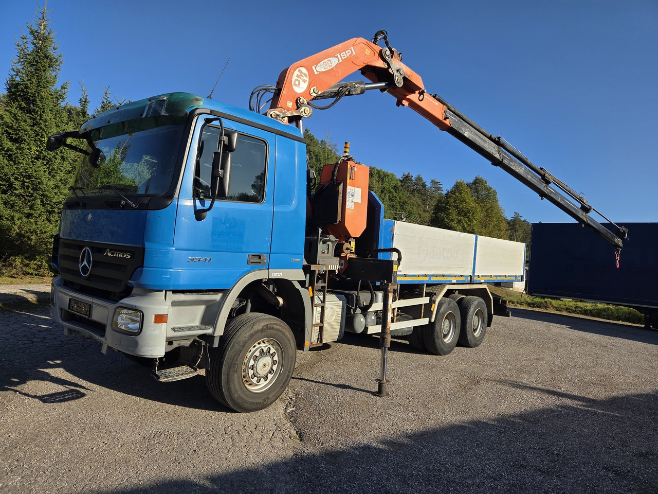 MERCEDES-BENZ ACTROS 3341 6x6 + CRANE PM 30 Radio Control - Camion plateau, Camion grue: photos 1 MERCEDES-BENZ ACTROS 3341 6x6 + CRANE PM 30 Radio Control - Camion plateau, Camion grue: photos 1
