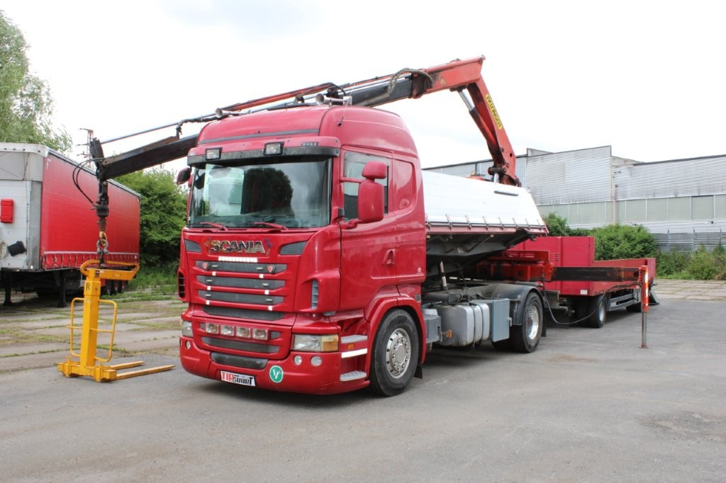 SCANIA R480 PALFINGER PK16000, EURO 5, CRANE FORKS - Camion benne, Camion grue: photos 3 SCANIA R480 PALFINGER PK16000, EURO 5, CRANE FORKS - Camion benne, Camion grue: photos 3