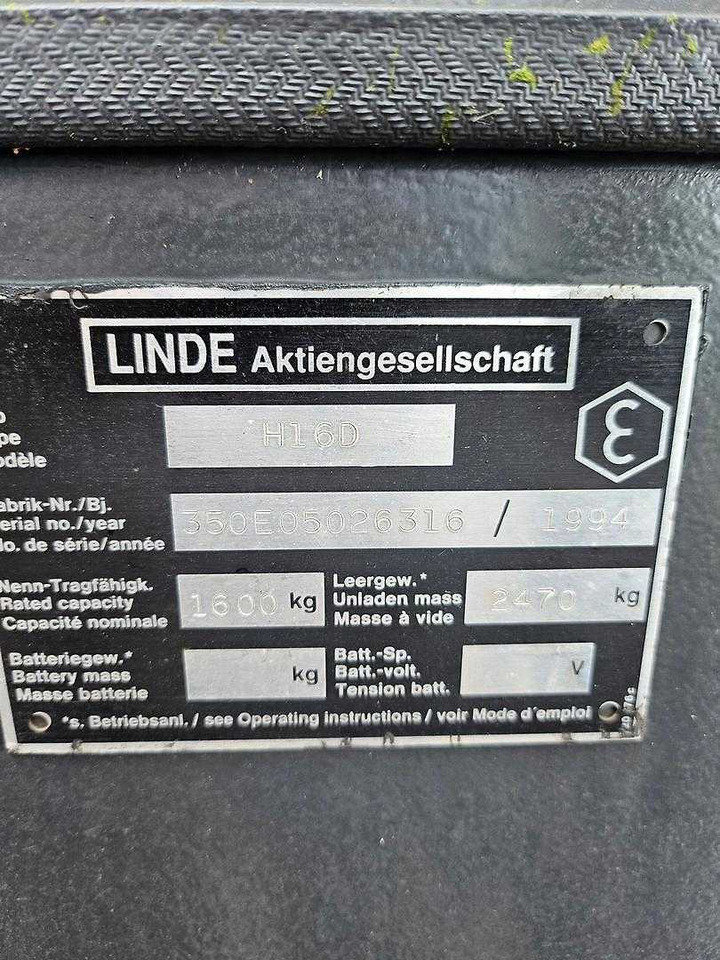 Linde H16 D - Chariot élévateur diesel: photos 4 Linde H16 D - Chariot élévateur diesel: photos 4