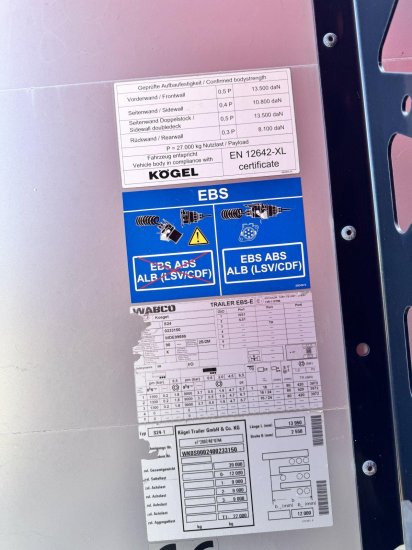 Kögel SN 24-1 - Semi-remorque rideaux coulissants: photos 3 Kögel SN 24-1 - Semi-remorque rideaux coulissants: photos 3