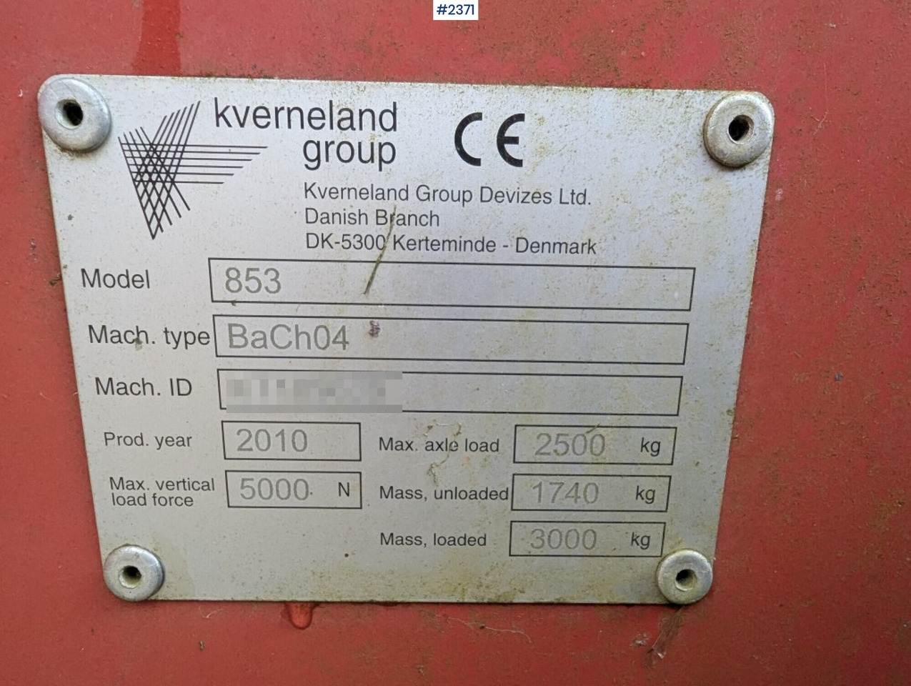 Crédit-bail  Bale cutter / Feed shredder Kverneland Taarup 853 Bale cutter / Feed shredder Kverneland Taarup 853: photos 11