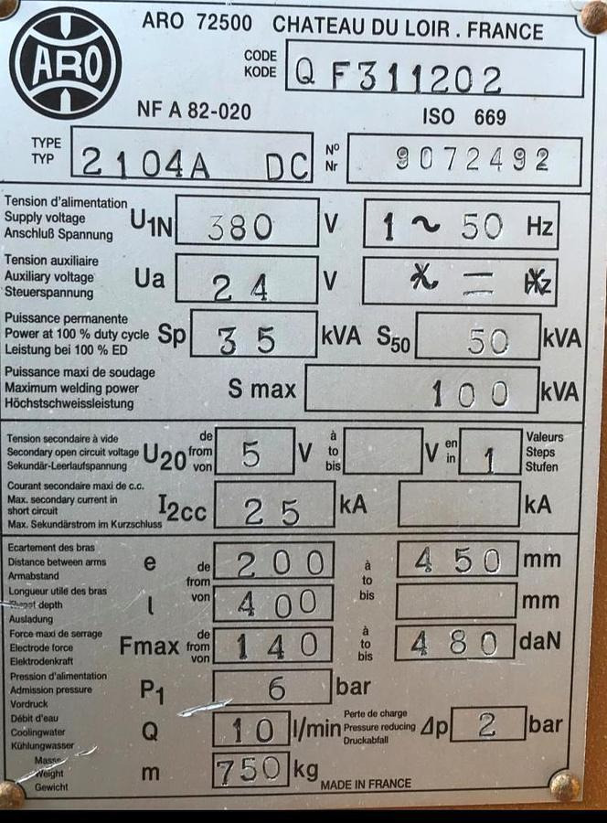 Punktschweißmaschine ARO - Equipement de soudage: photos 3 Punktschweißmaschine ARO - Equipement de soudage: photos 3