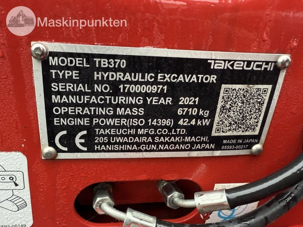 Takeuchi TB 370  - Pelle sur chenille: photos 5 Takeuchi TB 370  - Pelle sur chenille: photos 5