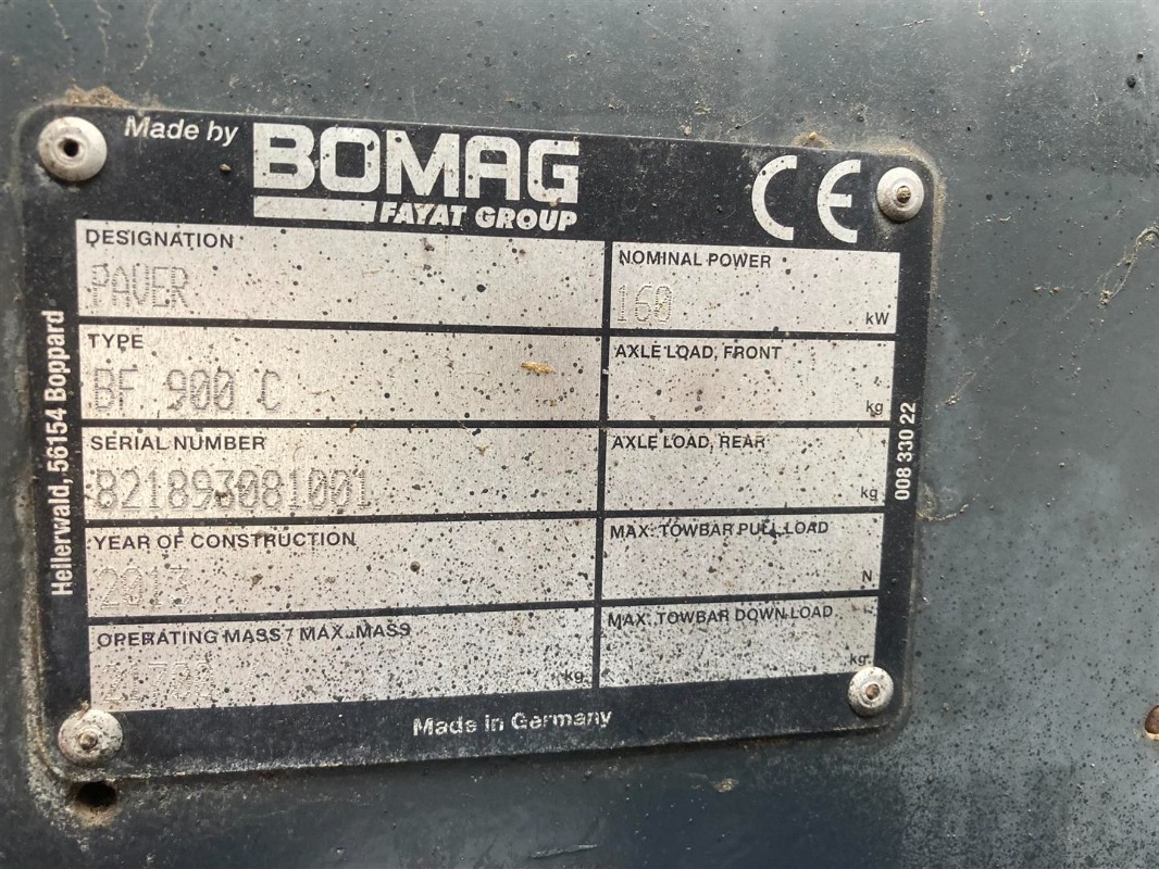 BOMAG IT BF 900 C S500 Stage IIIb/Tier 4i - Finisseur: photos 2 BOMAG IT BF 900 C S500 Stage IIIb/Tier 4i - Finisseur: photos 2