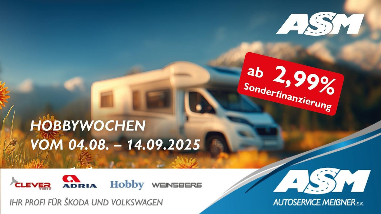 Hobby Optima T65 HFL ONTOUR *165PS*DACHKLIMA*MARKISE* - Camping-car profilé: photos 1 Hobby Optima T65 HFL ONTOUR *165PS*DACHKLIMA*MARKISE* - Camping-car profilé: photos 1