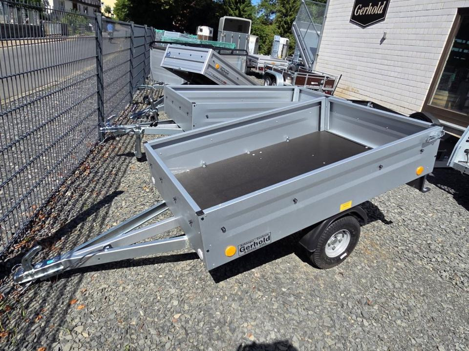 Böckmann, TPV-PKW Anhänger, 650 kg, ungebremst, Hochlader, - Remorque voiture: photos 1 Böckmann, TPV-PKW Anhänger, 650 kg, ungebremst, Hochlader, - Remorque voiture: photos 1