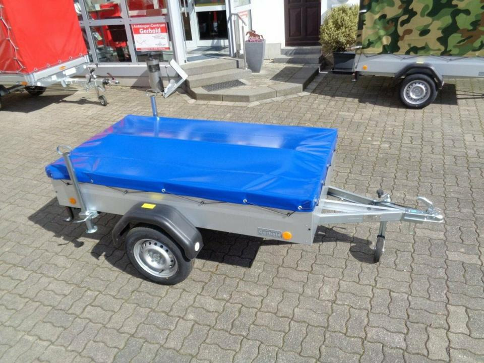 PKW Anhänger, 750 kg, Flachplane, Stützen, 100 km/h - Remorque voiture: photos 2 PKW Anhänger, 750 kg, Flachplane, Stützen, 100 km/h - Remorque voiture: photos 2